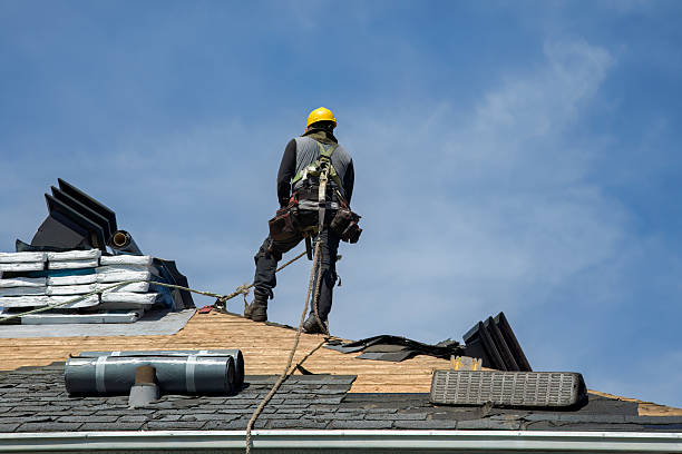 Professional Gutter Installation technician working in Butler, MD